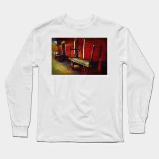 Old Train Station Carts Long Sleeve T-Shirt